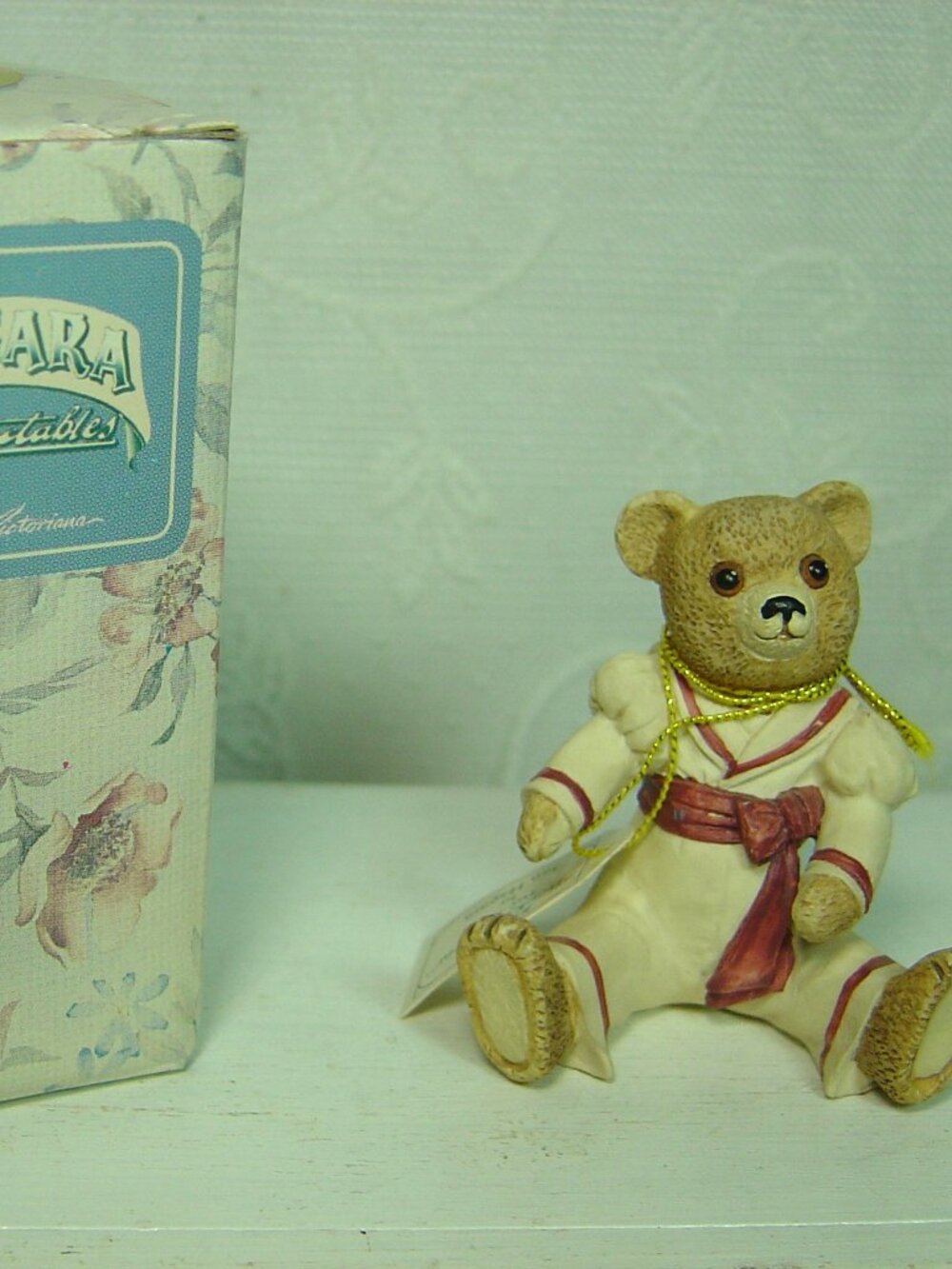 Jan Hagara porcelain bear figurine-"Becky's Bear" with box